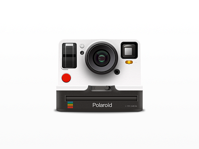 Polaroid OneStep2 camera design icon illustration polaroid retro