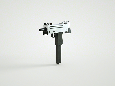 MAC-10 Silver cinema cinema 4d csgo gun illustration