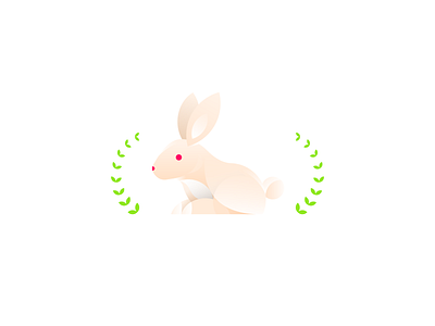 Rabbit design graphic grass icon illustration logo logotype mark rabbit vector