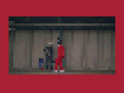 Kid Casanova 8 bit 8bit art motion motion design music video pixel pixel art red station subway train