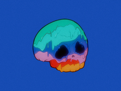 Chroma Drips Philter chroma colorful drippy drips goopy graphic illustration skull trippy