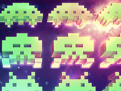 Space Invaders Remix (wallpaper) invaders remix space wallpaper