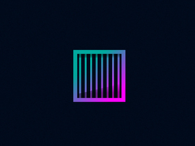 Simple Square with gradients abstract design minimal