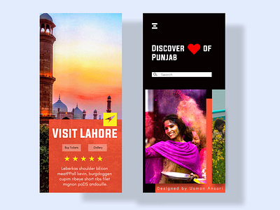 Local Travel App - Concept/Design app application colorful cool dark app dark theme fresh ios mobile photography product design punjabcolors travelapp trend 2019 ui ux