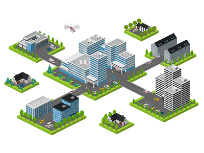 healthcare 2.5d healthcare illustration isometric template vector