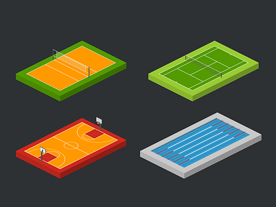 Isometric stadiums 2.5d free icons illustration isometric sport stadium template vector