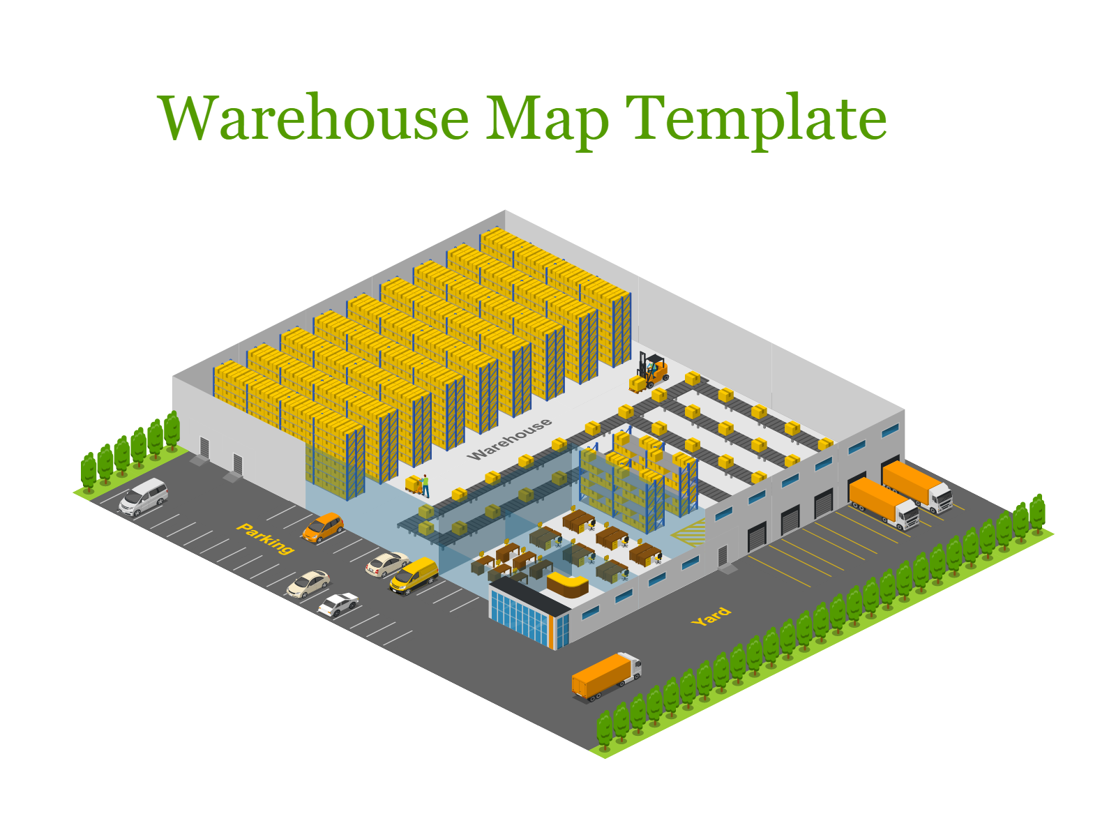 Warehouse Map Template by Icograms on Dribbble
