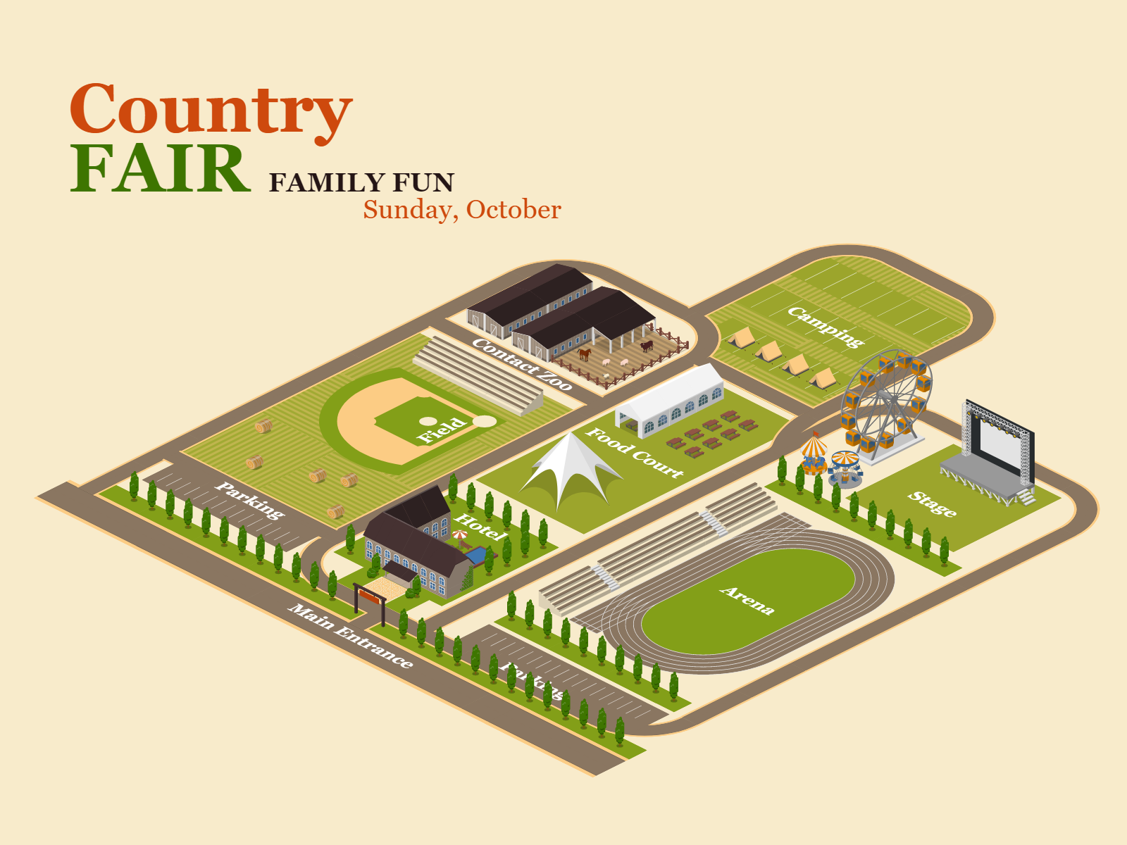 Country Fair by Icograms on Dribbble