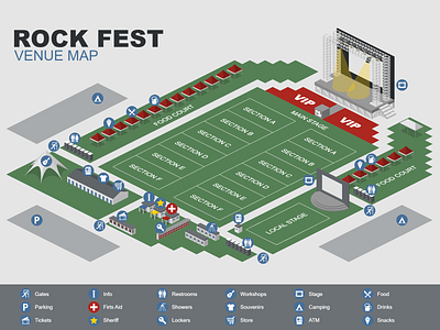 Rock fest venue map