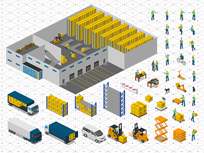 FREE Isometric Warehouse Icons