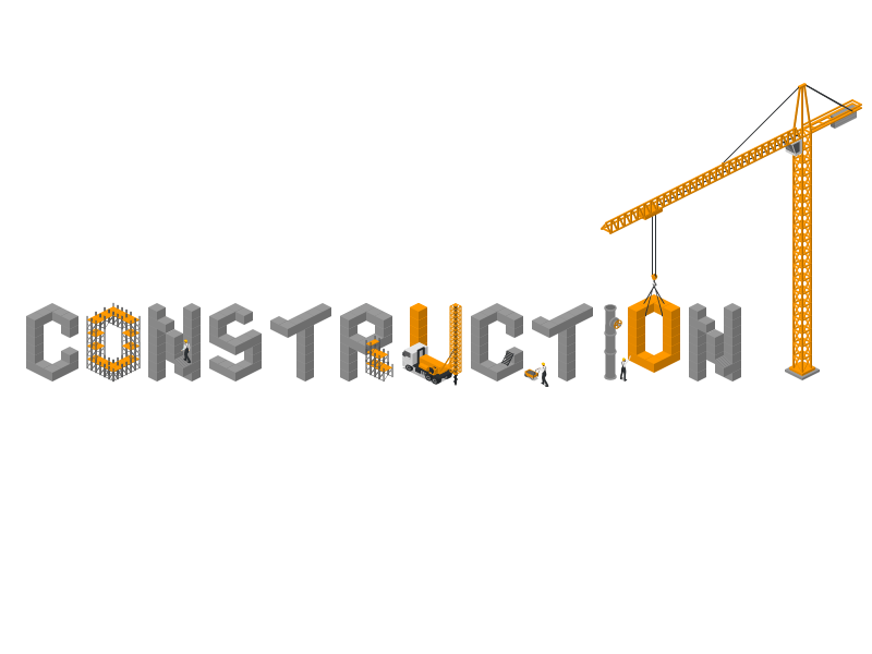 Construction Word by Icograms on Dribbble