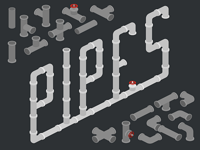 Pipes Icons for Icograms Designer construction icons isometric