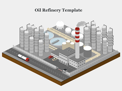 Oil Refinery Template free icons illustration industrial isometric template vector