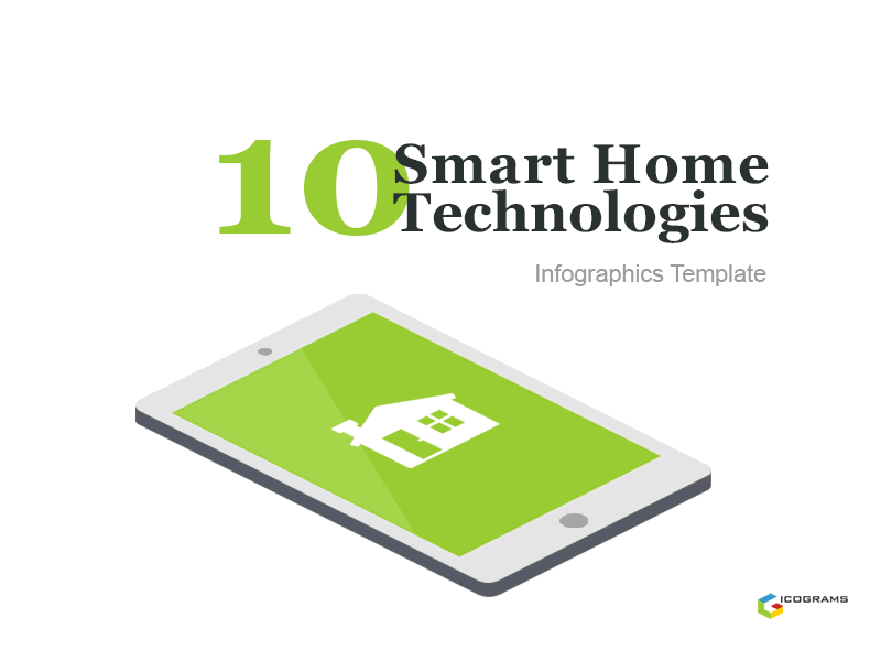 Smart Home Technologies 2.5d city illustration infographics isometric smart home template