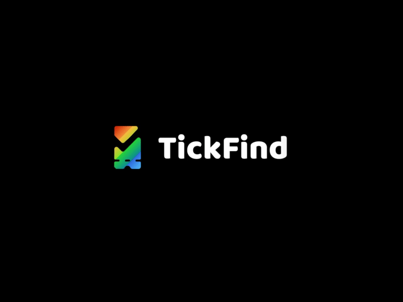 TickFind Logo Animation branding project color palette color shapes company style guide digital brand book final brand identity final option frame rate sequence logo mark construction logotype motion process tick tick logo ticket ticket logo video animation design