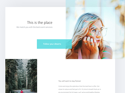 This is the place blue desktop photos simple summer travel ui ux web white