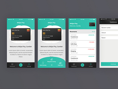 Dribbble Attijari app design identity minimal ui ux