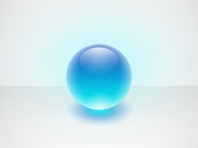 Glowing Glass Orb ball blue glass globe glossy glowing marble orb refraction shiny sphere translucent
