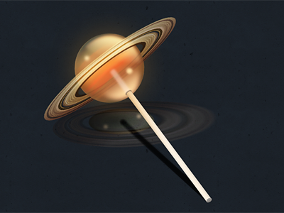 Saturn Flavored Lollipop? astronomy candy illustrator lollipop photoshop planet saturn science space surrealism