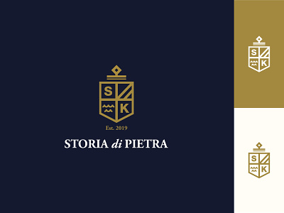 Storia di Pietra / branding branding clean design flat graphicdesign historical identity illustration illustrator logo luxury minimal shield stone vector visual design visual identity wine winery