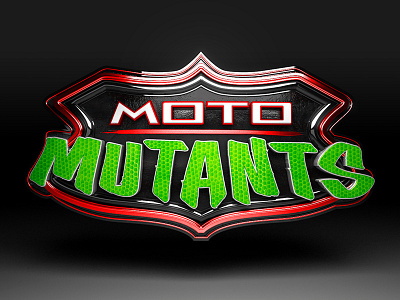 Moto Mutant Logo 3d 3d modelling 3ds max graphic design illustration