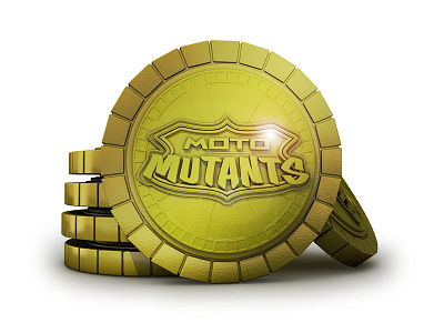 Moto Mutant Coin 3d 3d modelling 3ds max graphic design illustration