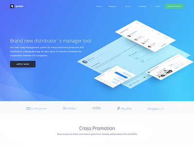 Machinery Production Company Management System Landing Page