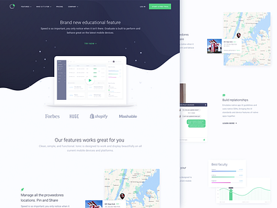 Homepage Design for Educational Analytics Startup