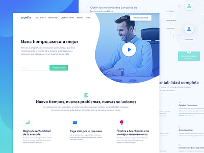 Target Page Design for Invoicing SaaS Company accounting anfix bookkeeping business clean finance product ui ux website whitespace zajno