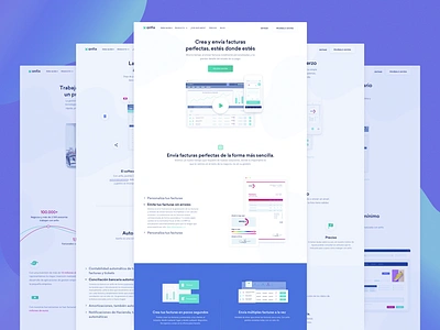 Feature Pages Design for Invoicing SaaS Company accounting bookkeeping business clean features finance product ui ux website whitespace zajno