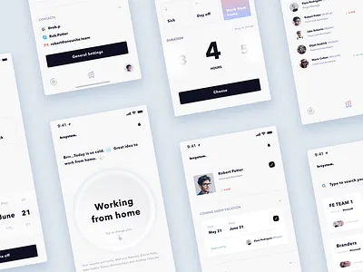 HR App app hr ios management oneunite ui ux