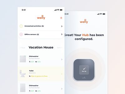 Wally Concept app clean design ios product startup ui ux