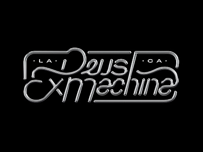 Deus Ex Machina Silver Lettering design lettering lettering art logo metal silver typogaphy