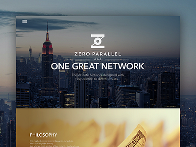 Zero Parallel clean concept design finance flat money simple ui ux web