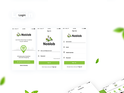 Notlob - Grocery IOS App / .psd Download