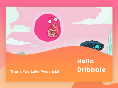 Hello Dribbble! debut design dribbble hello illustration rickmorty thanks ux