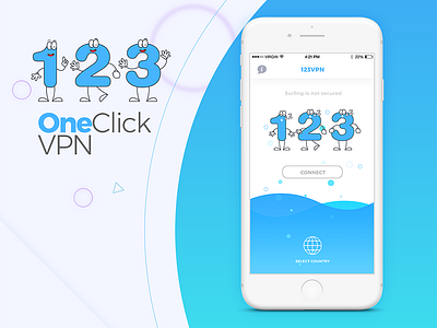 123 VPN - Mobile App india mobile app nihal.graphics ui ux