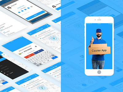 Courier App app courier delivery drivers india ios nihalgraphics ui ux