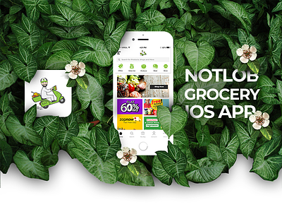 Notlob - Grocery IOS App delivery grocery india mangalore nihalgraphics potato ui ux