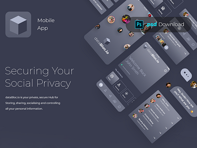 dataBloc.io - Blockchain Mobile App (.psd)