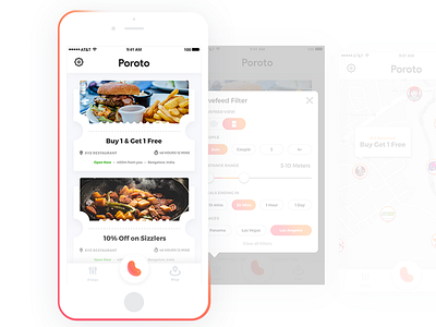 Poroto - Deals Mobile App & Brand Identity android app branding deals elegant food food app foodie illustration india minimal mobile nihal.graphics nihalgraphics offers rewards typography ui ux www.nihalgraphics.com