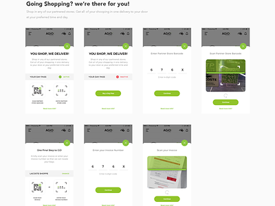 Agio - Shopping Bag Delivery experience cart pickup delivery logistics shopping shopping bag shopping bag delivery ui ux