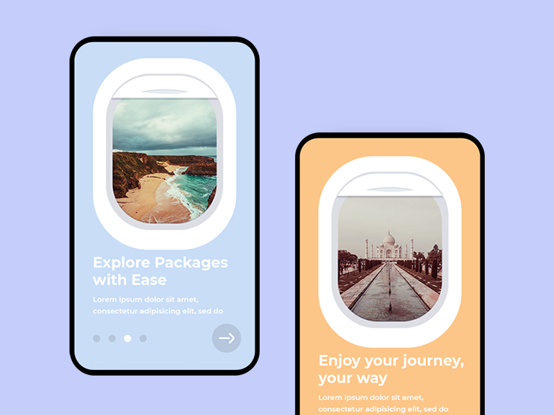 Travelon - Onboarding 2 vector design mobile illustration app mangalore designer nihal.graphics www.nihalgraphics.com nihalgraphics india ui ux travel app dubai travel dubai app arab travel download freebie free