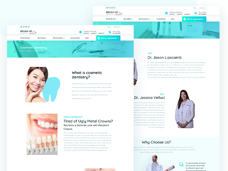 Brushup Dental - Website Design app delivery free app vector android ios typography freebie illustration mobile designer design mobile app ui mangalore www.nihalgraphics.com nihalgraphics nihal.graphics india ux