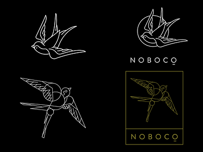 North Bound Collective Mark (Please Critique) animal bird brand branding icon illustration line logo mark stamp swallow