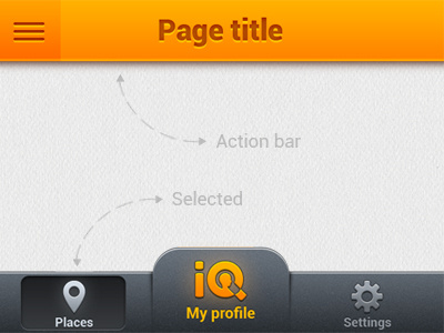 Tab bar for IQ taxi icon interface ios iphone ipad ui taxi yelloe