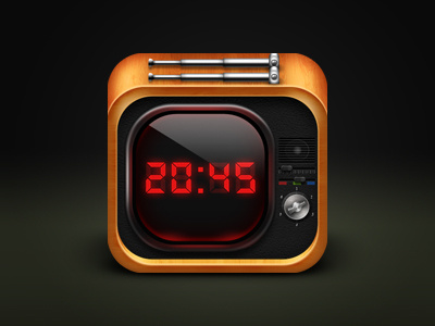 Icon Tv red clock icon ios ipad iphone red series tv