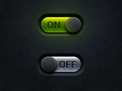 Button ON/OFF button interface ui