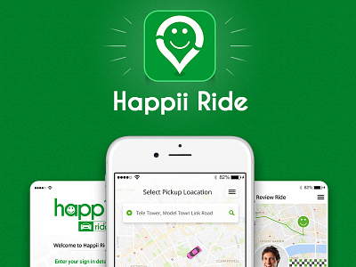 Happii Ride – Ride Sharing App Design