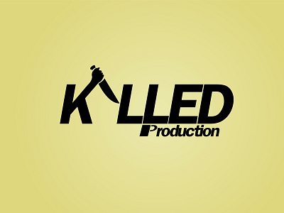 Killed production logo 2d black design icon illustration letter lettering logo simple type typography vector
